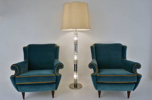 1970`s floor lamp with illuminated base by Richard Essig Besigheim, German